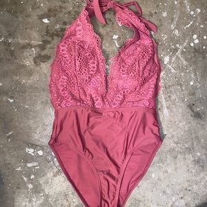 NWOT Xhilaration Plunging V One Piece Suit